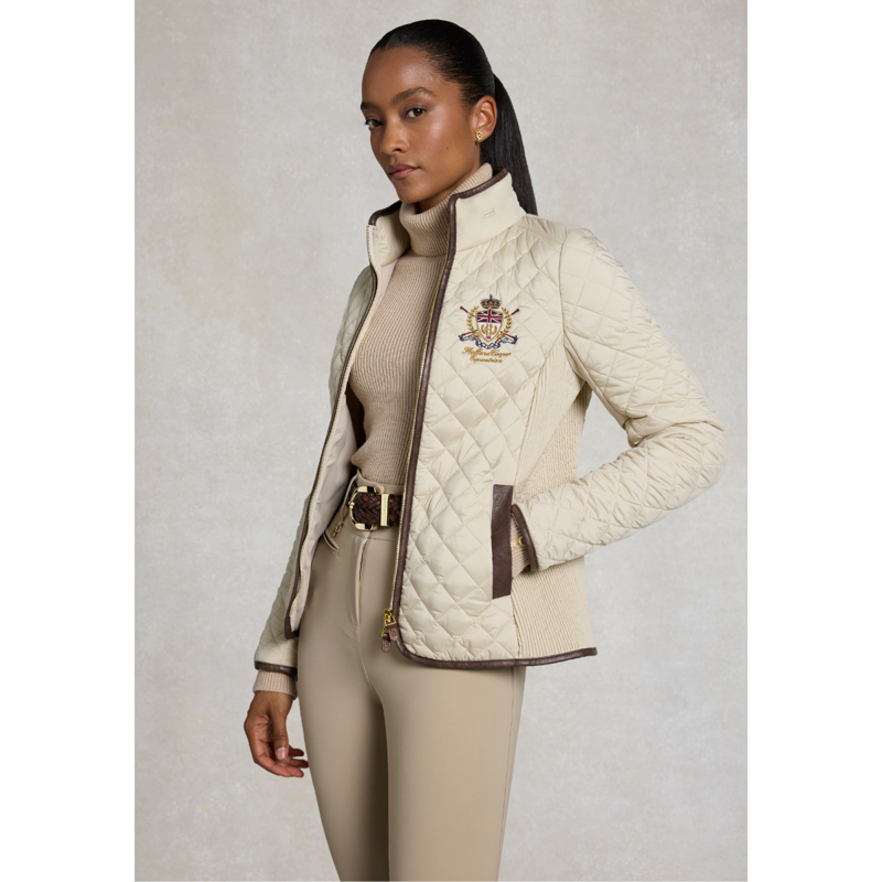 Holland Cooper Boughton Diamond Quilt Jacket - Stone-9