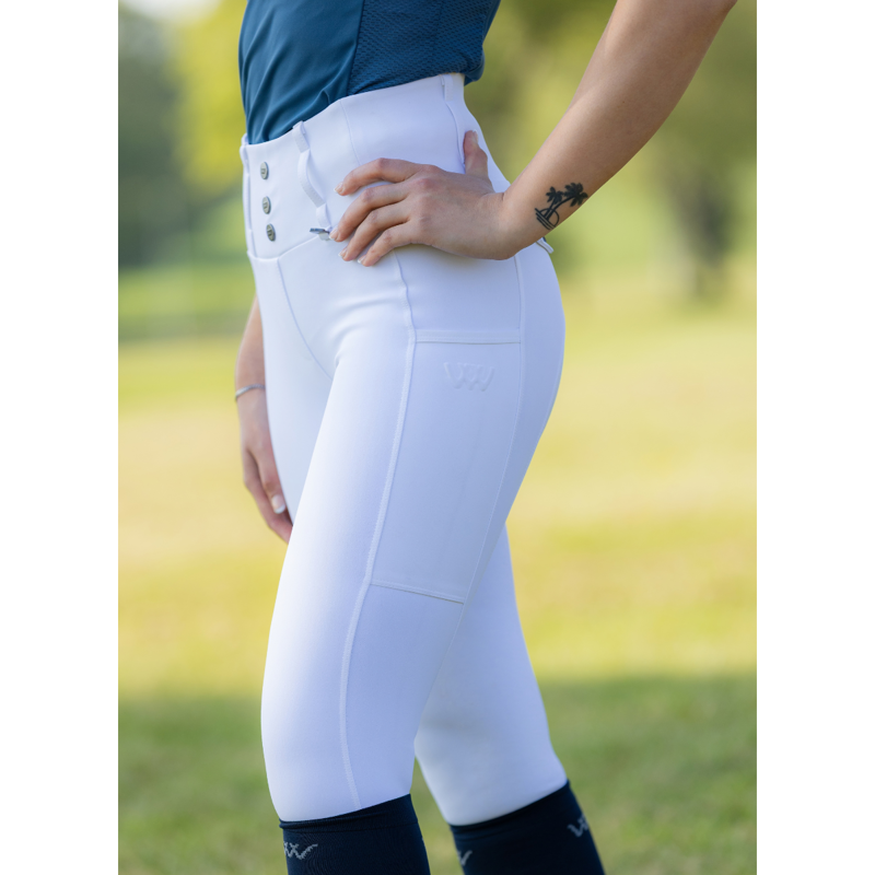Woof Wear Competition Riding Tights - White-12