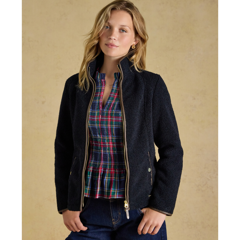 Joules Ladies Borg Heritage Full Zip - Navy-7