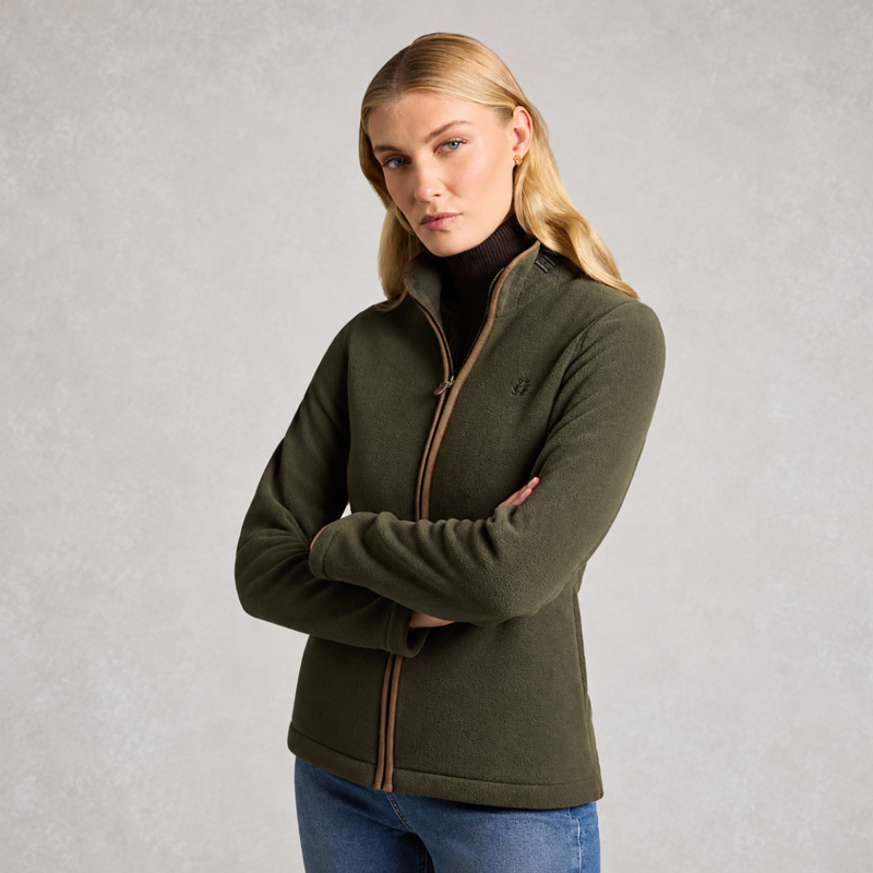 Holland Cooper Country Fleece Jacket - Classic Khaki