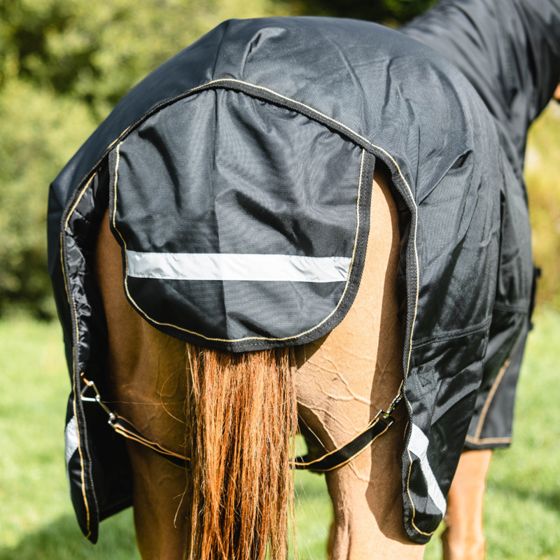 Mackey Lugnaquilla Half Neck Heavyweight Turnout Rug - Black/Gold-4