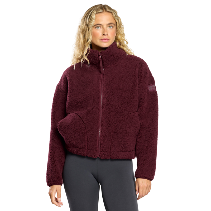 Gym + Coffee Women's Industry Fleece High Collar Jacket - Cherry Crush-8