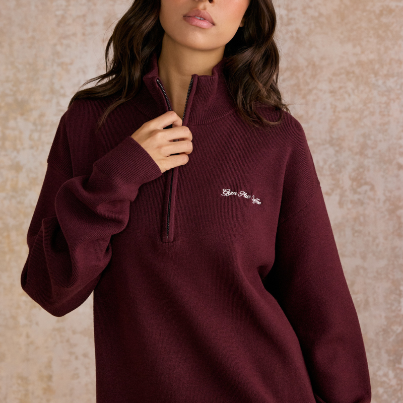 Gym + Coffee Women's Knit Half Zip - Fig-9