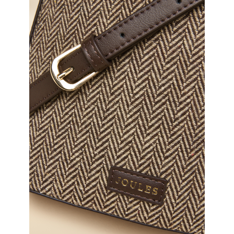 Joules Bucket Bag - Neutral Herringbone-4