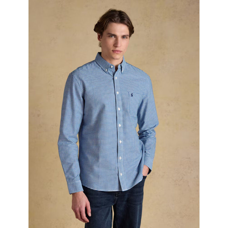 Joules Men's Oxford Gingham Classic Fit Shirt - Navy Check-1