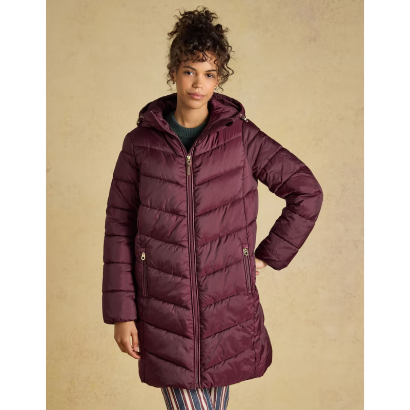 Joules Ladies Moorsdale Coat - Port-3
