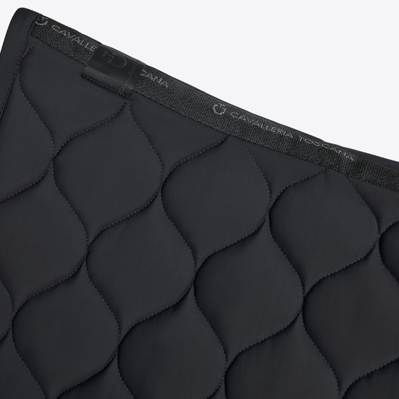 Cavalleria Toscana New Circular Quilted Jersey Jumping Saddlepad - Black-1