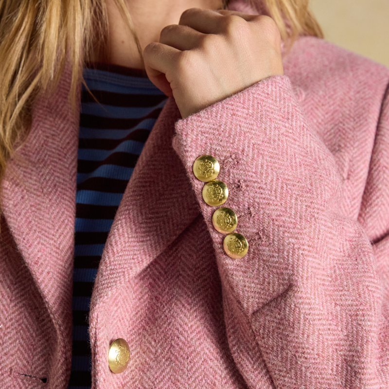 Joules Ladies Canterly Jacket - Pink Tweed-5