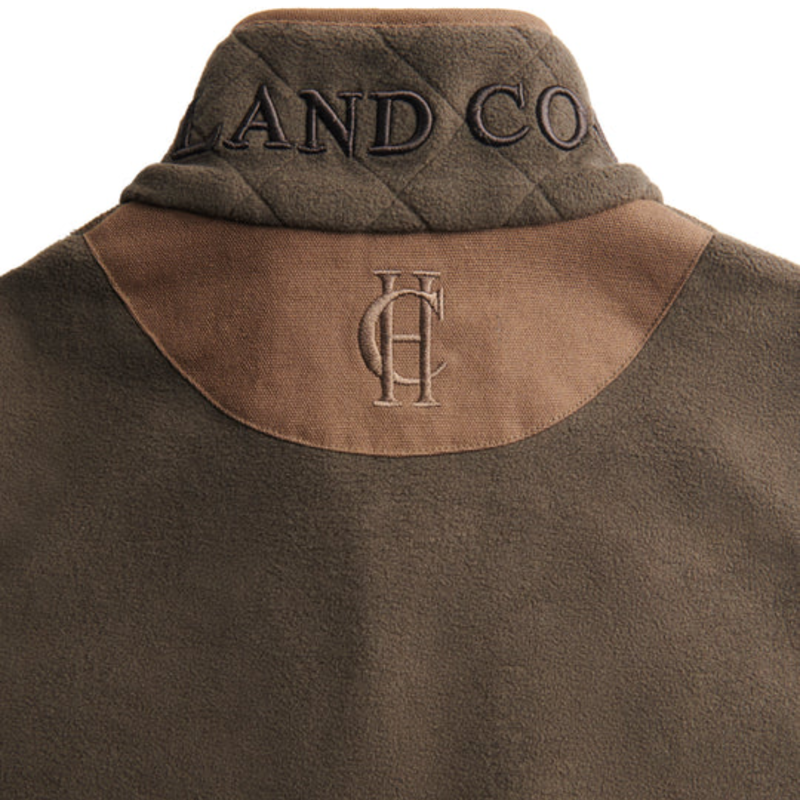 Holland Cooper Country Longline Fleece Gilet - Khaki-6