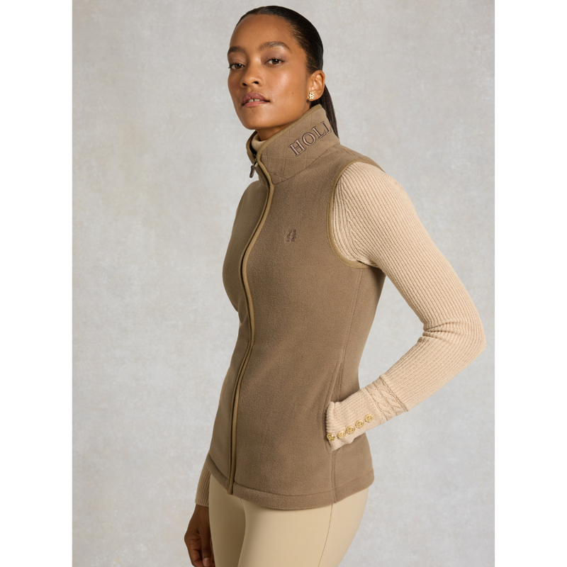Holland Cooper Country Fleece Gilet - Mocha-2