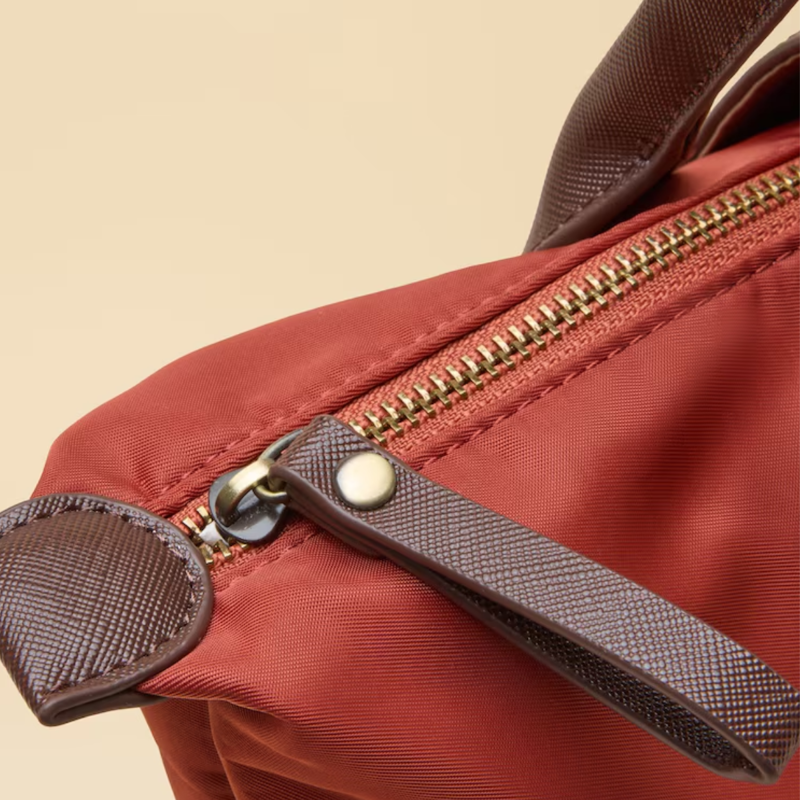 Joules Edie Zip Top Shopper Bag - Rust Orange-8