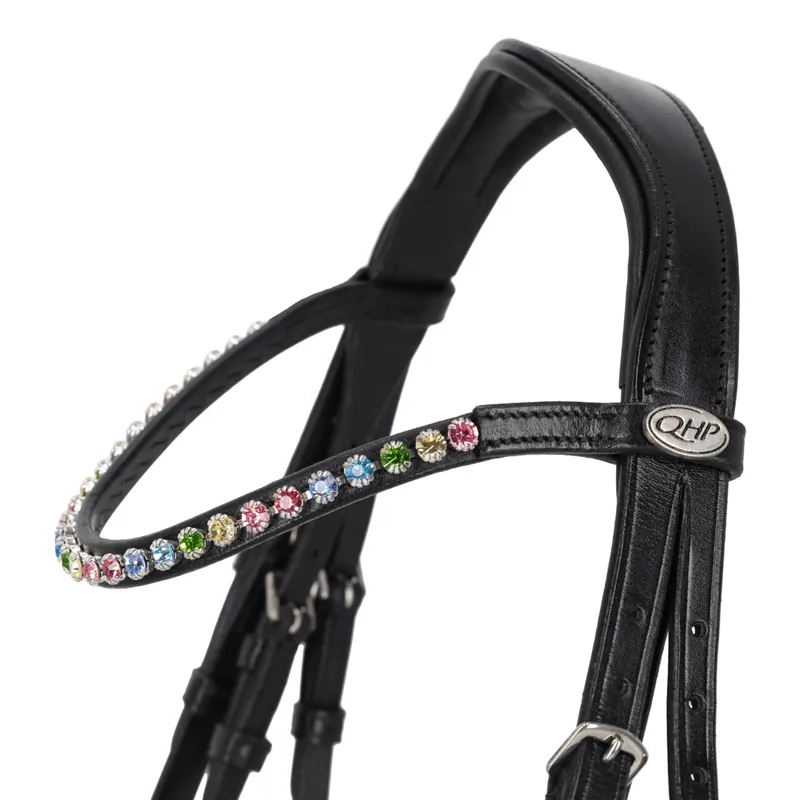 QHP Isalyn Bridle with Reins - Black-1