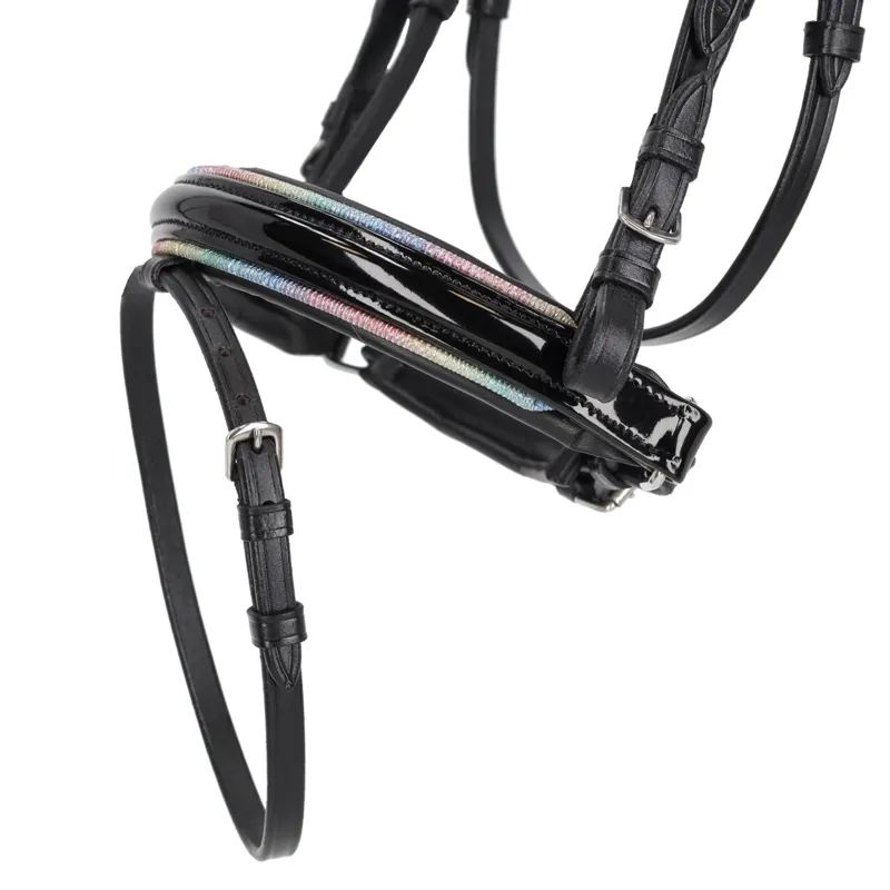QHP Isalyn Bridle with Reins - Black-2