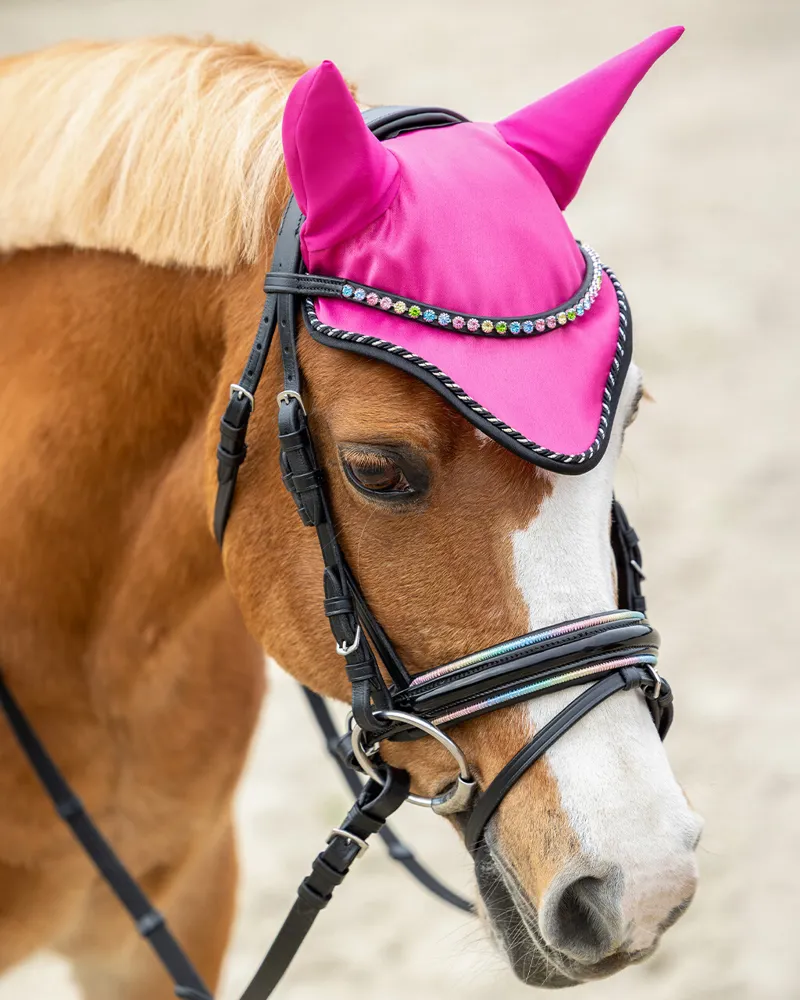 QHP Isalyn Bridle with Reins - Black-3