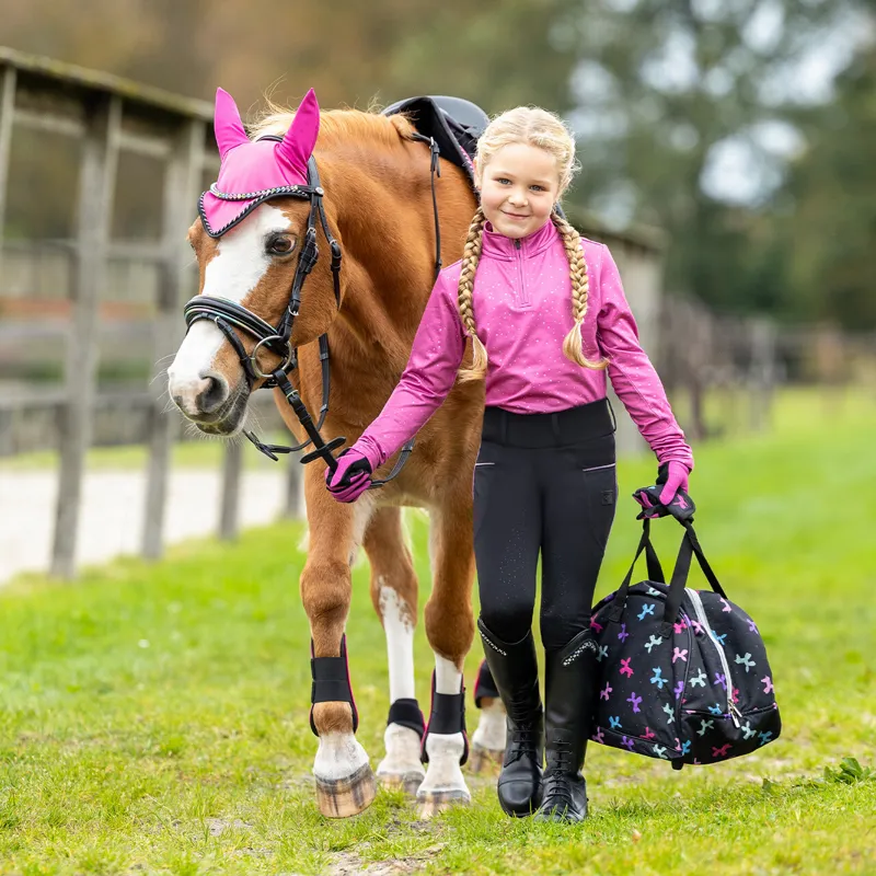QHP Isalyn Bridle with Reins - Black-4