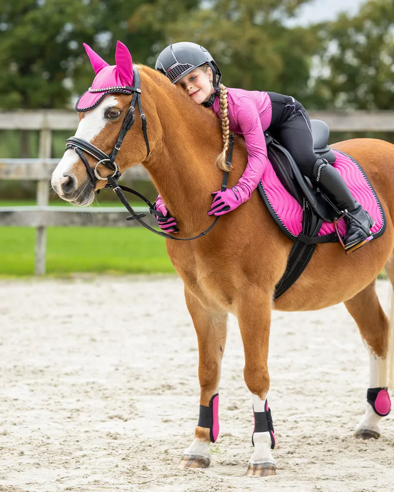 QHP Isalyn Bridle with Reins - Black-5