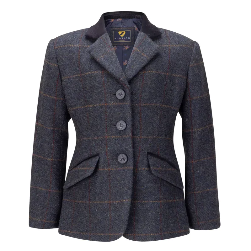 Aubrion Child's Saratoga Jacket - Juniper Navy Check
