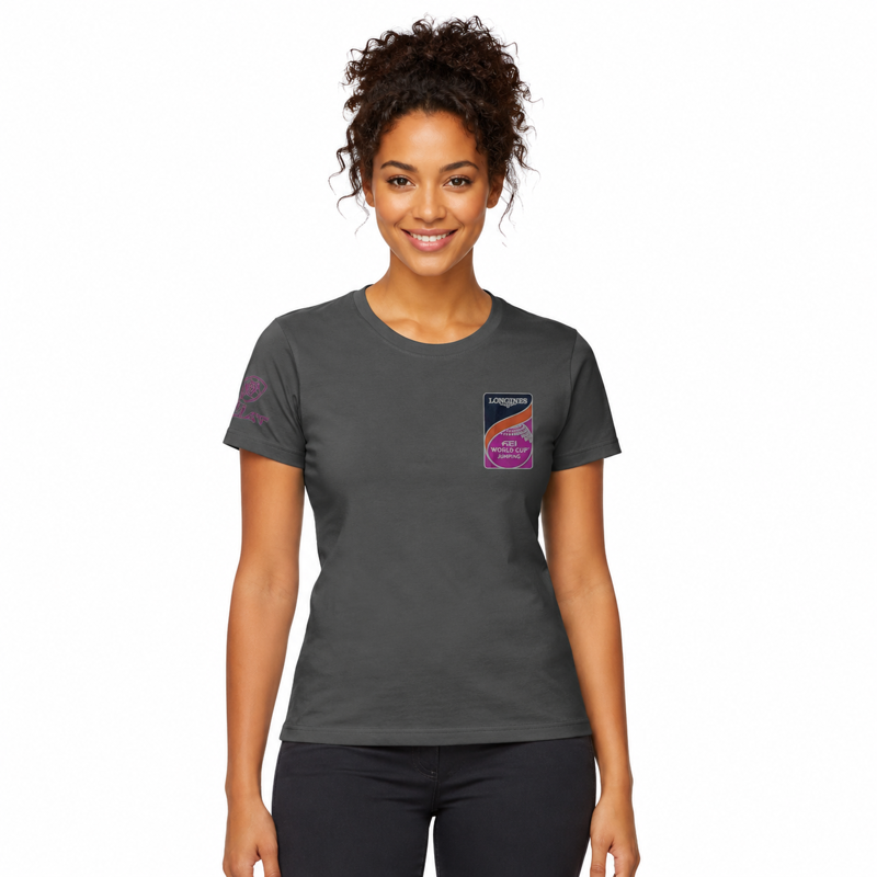 Ariat Ladies FEI Graphic World Tour T-Shirt - Heather Grey