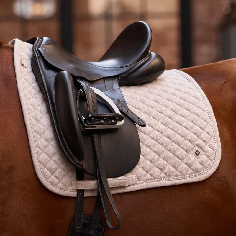Imperial Riding Penny Herringbone Dressage Saddlepad Full - Taupe-1