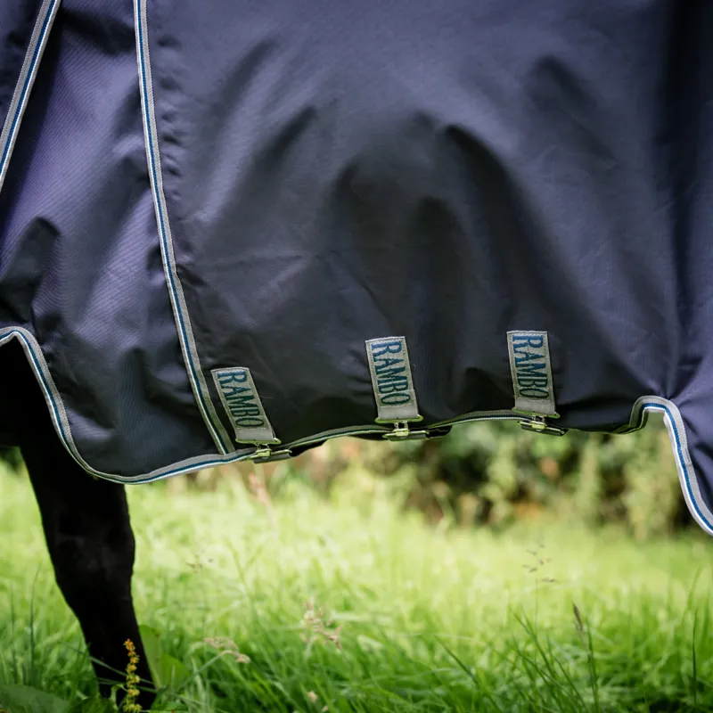 Horseware Rambo Optimo Plus 0g - Navy/Thunderstorm Grey/Silver-4