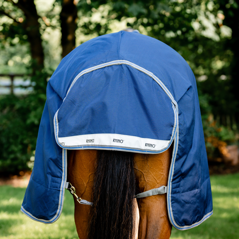 Horseware Rhino Wug 100g Lite Turnout Rug - Navy/Titanium Grey Classic Blue-2