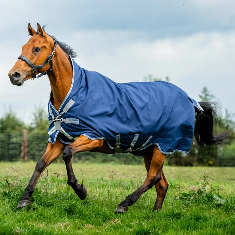 Horseware Rhino Wug 100g Lite Turnout Rug - Navy/Titanium Grey Classic Blue-1