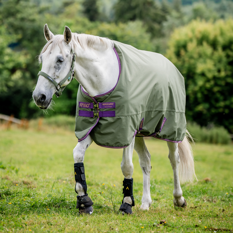 Horseware Amigo Hero Ripstop Original 0g Turnout Rug - Bramble/Winterberry Taupe-2