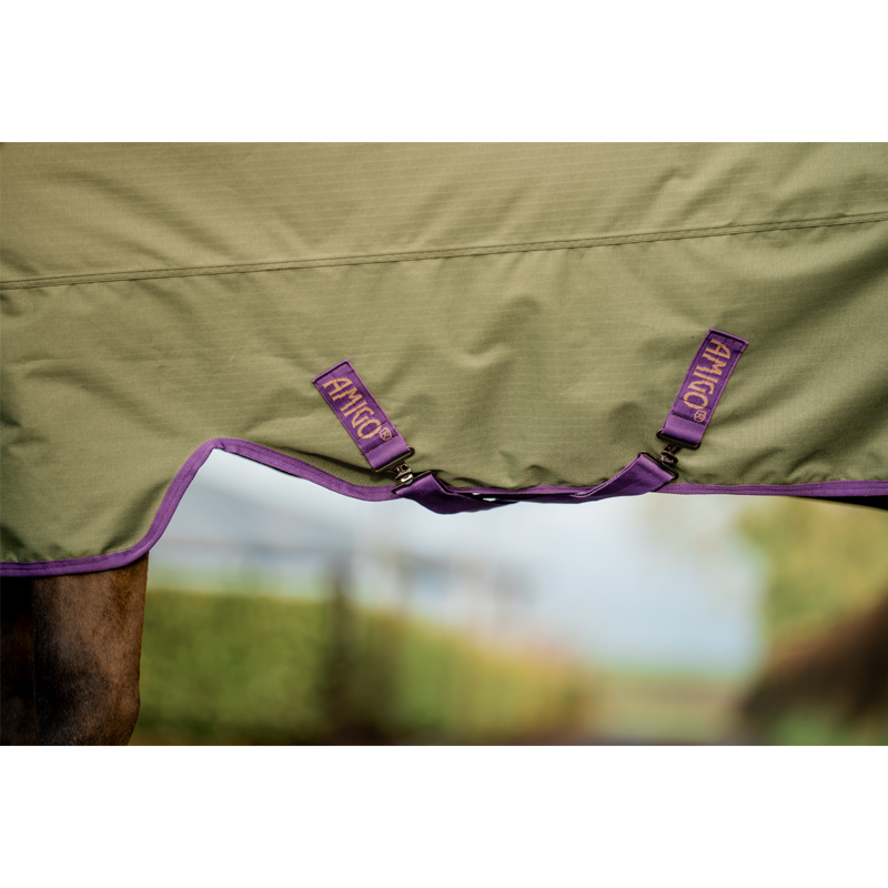 Horseware Amigo Hero Ripstop Plus Medium 200g Turnout Rug - Bramble/Winterberry Navy-5