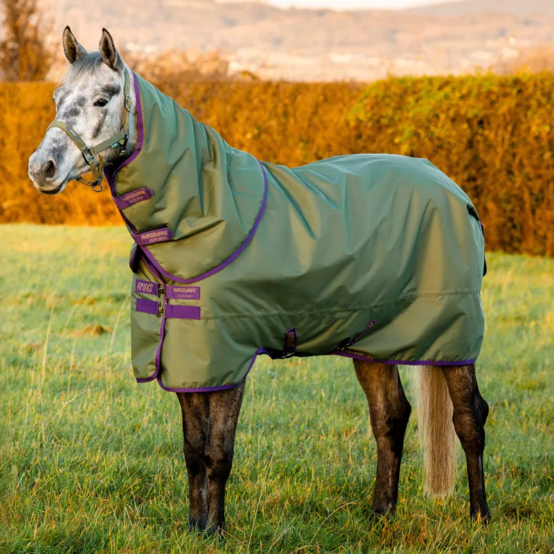 Horseware Amigo Hero Ripstop Plus Medium 200g Turnout Rug - Bramble/Winterberry Navy