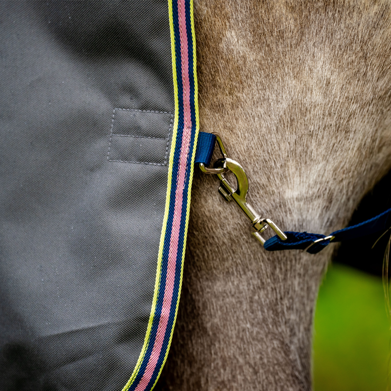 Horseware Amigo Bravo 12 0g Light Turnout Rug - Shadow/Navy/Rose-11