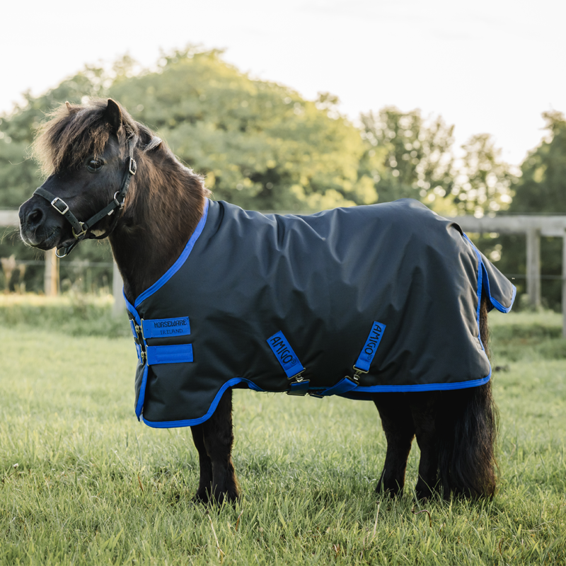 Horseware Amigo Ripstop 900D Petite 0g Turnout Rug - Black/Classic Blue