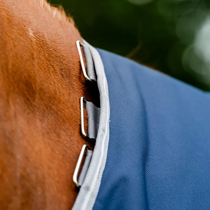 Horseware Amigo Bravo 12 Plus Lite 0g Turnout Rug - Navy/Titanium Grey Silver-4