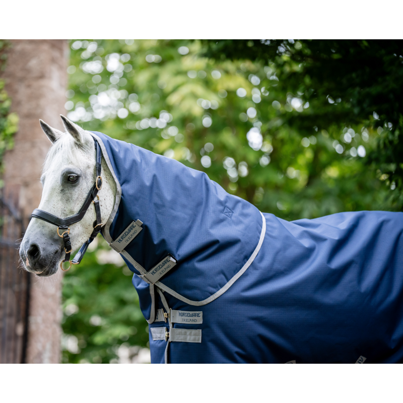 Horseware Amigo Ripstop 900 Plus 200g Turnout Rug - Navy/Titanium Grey-2