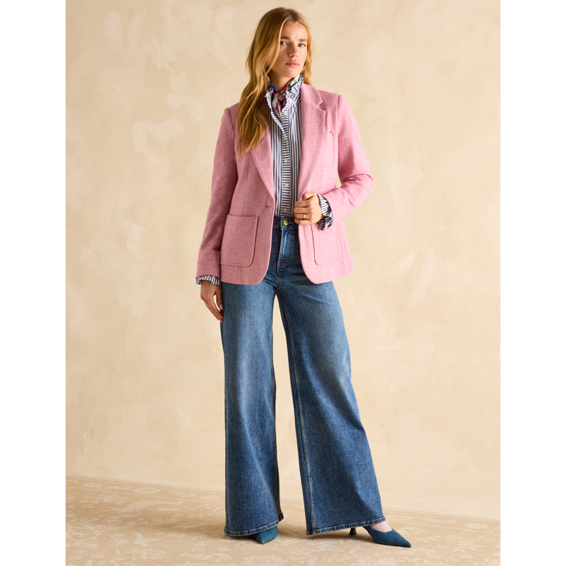 Joules Ladies Albury Cotton Blazer - Pink-9