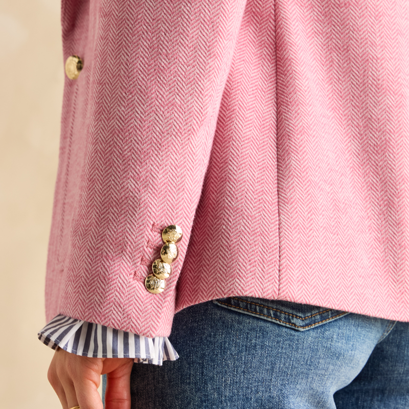 Joules Ladies Albury Cotton Blazer - Pink-8