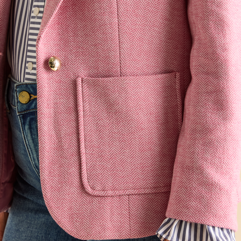 Joules Ladies Albury Cotton Blazer - Pink-7