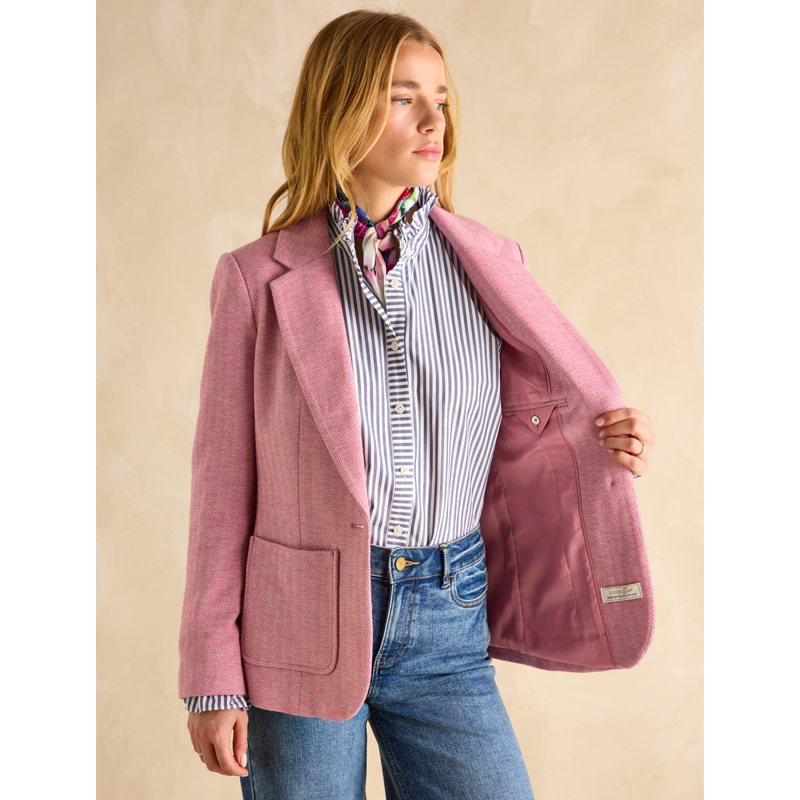 Joules Ladies Albury Cotton Blazer - Pink-3
