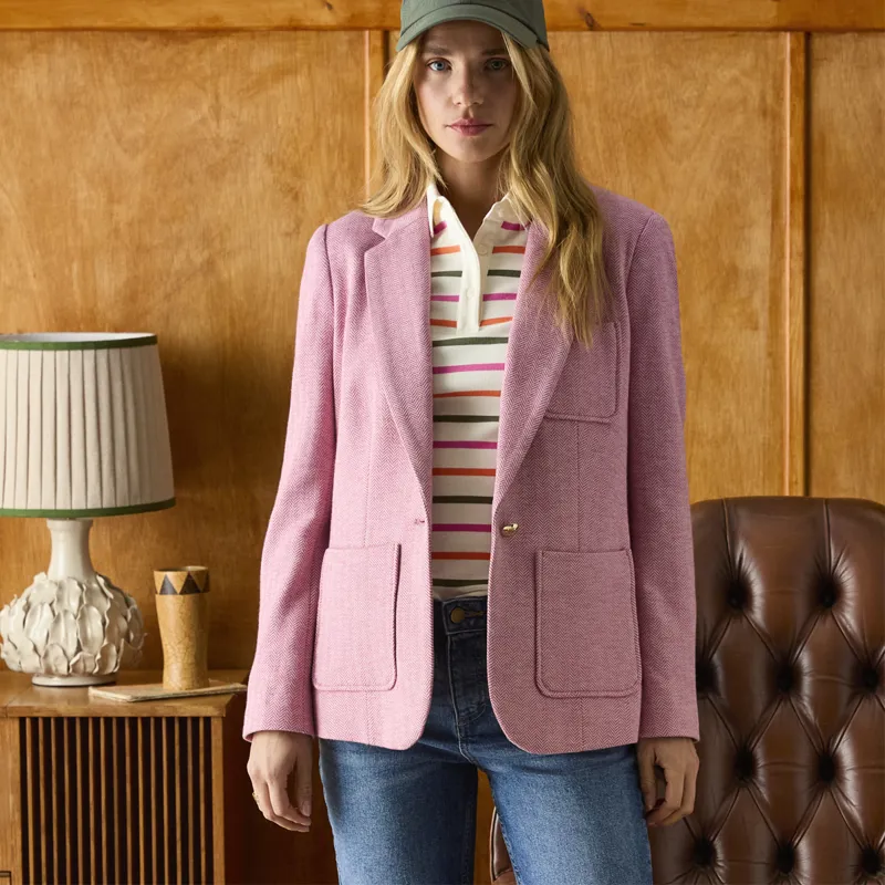 Joules Ladies Albury Cotton Blazer - Pink-6