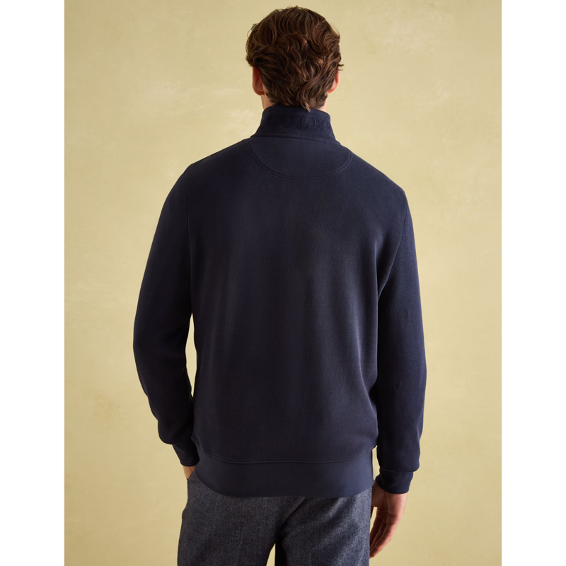 Joules Men's Alistair Quarter Zip Cotton Sweatshirt - Navy-2