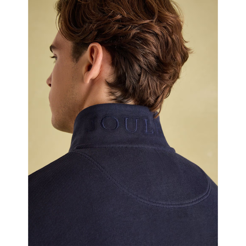 Joules Men's Alistair Quarter Zip Cotton Sweatshirt - Navy-3