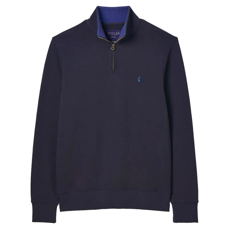 Joules Men's Alistair Quarter Zip Cotton Sweatshirt - Navy