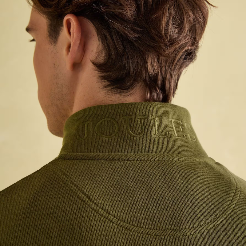 Joules Men's Alistair Quarter Zip Cotton Sweatshirt - Green-5