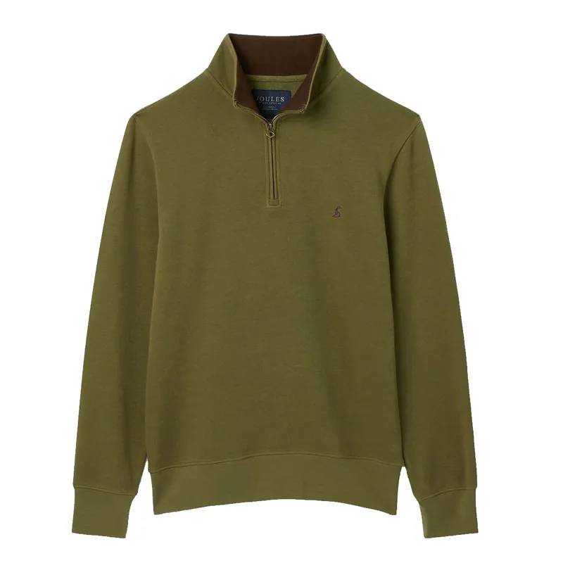 Joules Men's Alistair Quarter Zip Cotton Sweatshirt - Green