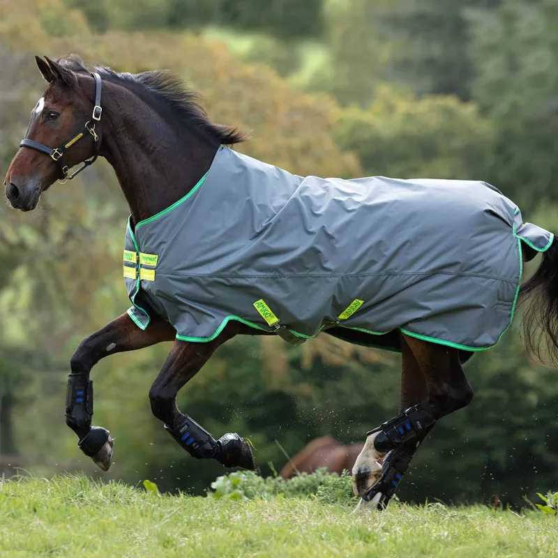Horseware Amigo 900 Mediumweight 200g Turnout Rug - Grey/Green/Lime and Green