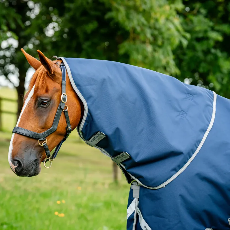 Horseware Amigo Bravo 12 Original 0g Turnout Hood - Navy/Titanium Grey Silver