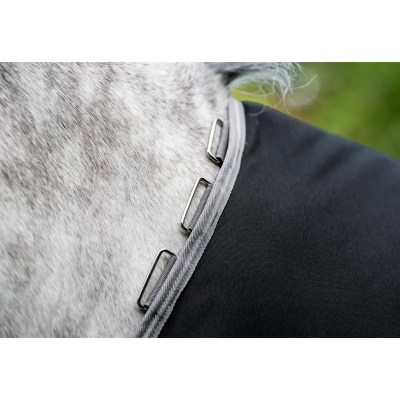 Horseware Amigo Bravo 12 XL Original Medium 250g Turnout Rug - Black/Titanium Grey Silver-4