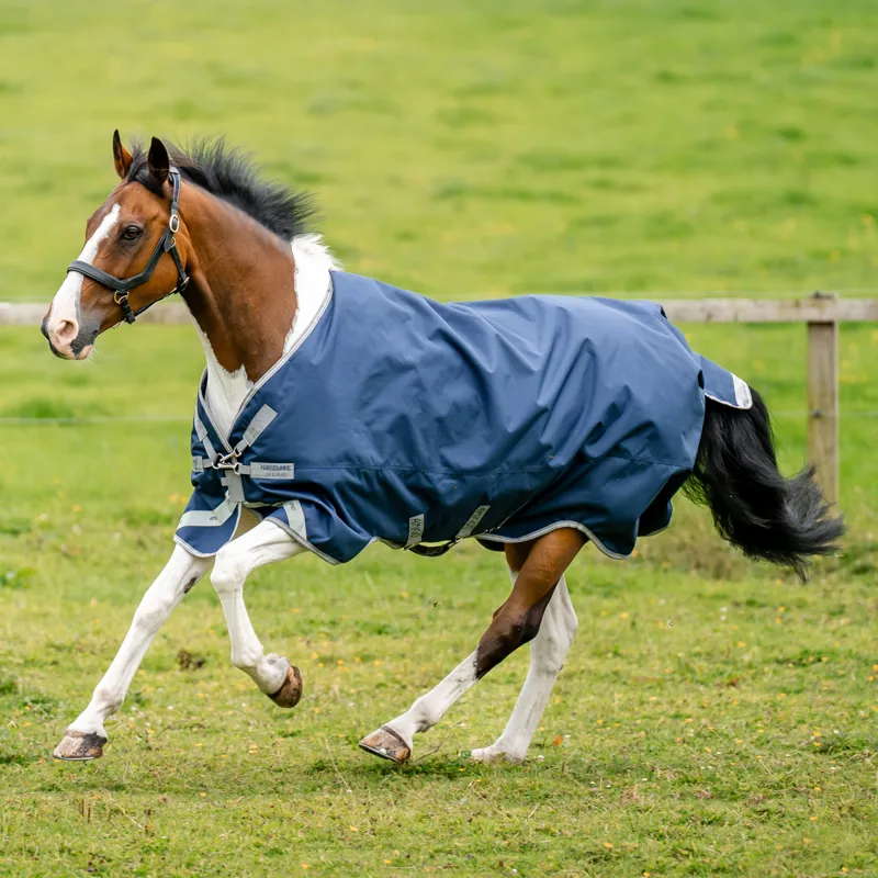 Horseware Amigo Bravo 12 XL Original Lite 0g Turnout Rug - Navy/Titanium Grey Silver