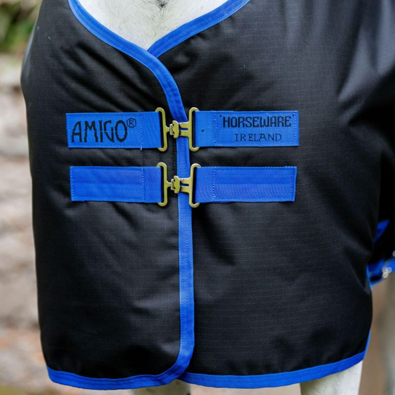 Horseware Amigo Ripstop 900 Original 50g Turnout Rug - Black/Classic Blue-1