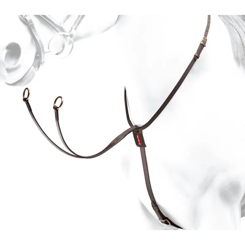 Equipe Running Martingale - Red/Brown/Silver