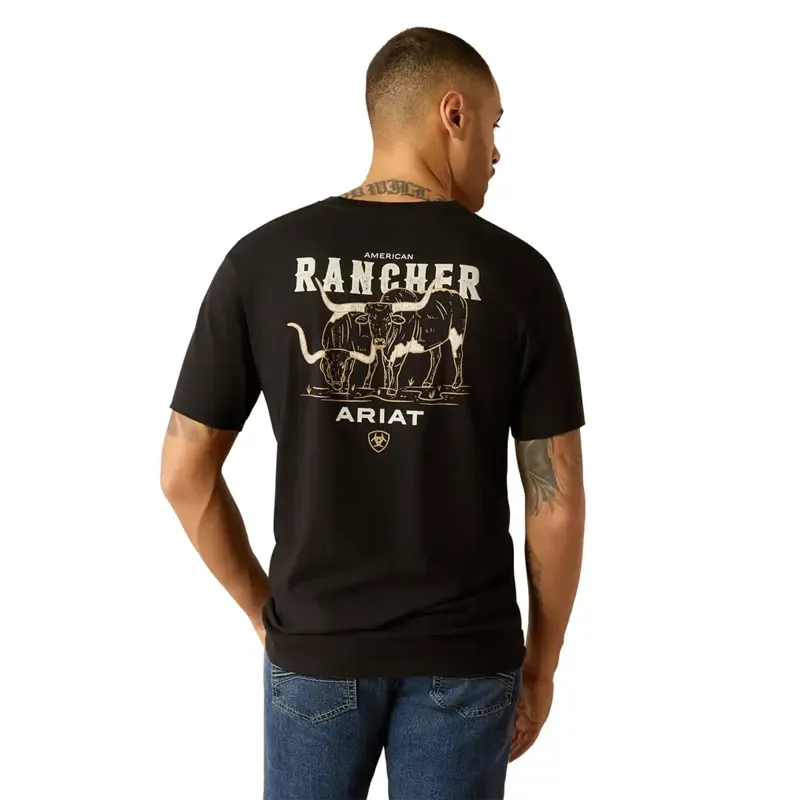Ariat Men's Ariat American Rancher T-Shirt - Black-1